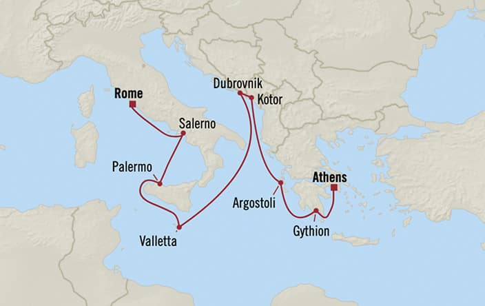 Oceania Cruises 9-days from Athens (Piraeus), Greece to Rome 